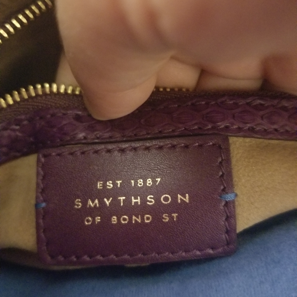 Smythson violet python tote - Picture 2 of 6